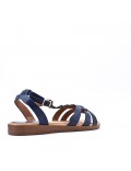 Flat sandals in a material mix for women