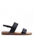 Flat sandals in a material mix for women