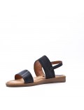 Flat sandals in a material mix for women