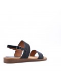 Flat sandals in a material mix for women