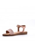 Flat sandals in a material mix for women