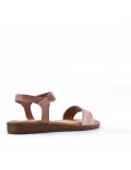 Flat sandals in a material mix for women