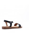 Flat sandals in a material mix for women