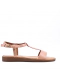 Flat sandals in a material mix for women