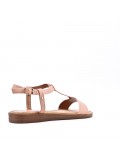 Flat sandals in a material mix for women