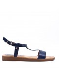 Flat sandals in a material mix for women