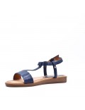 Flat sandals in a material mix for women