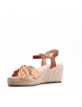 Sandal in mixed materials for women