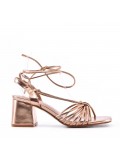 Faux leather heeled sandal