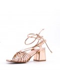 Faux leather heeled sandal