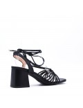 Faux leather heeled sandal