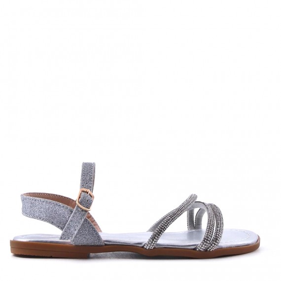 Girl's mixed materials sandal