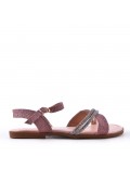 Girl's mixed materials sandal