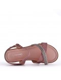 Girl's mixed materials sandal