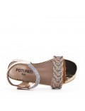 Sandale fille en simili cuir