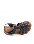 Girl's faux leather sandal