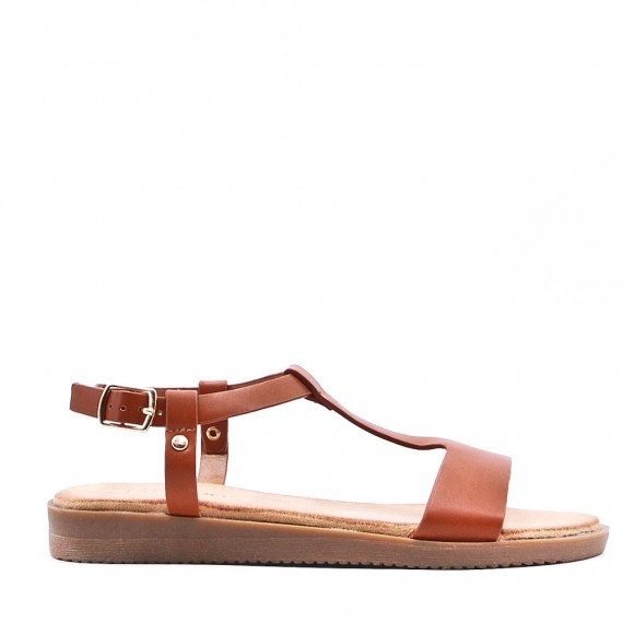 Girl's faux leather sandal