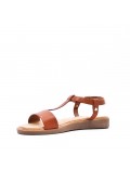 Girl's faux leather sandal