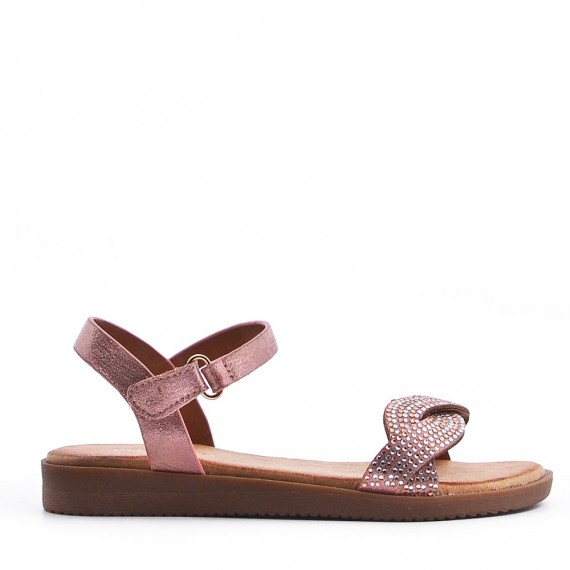 Girl's faux leather sandal