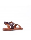 Girl's faux leather sandal