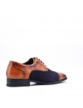 Lace-up faux leather derby