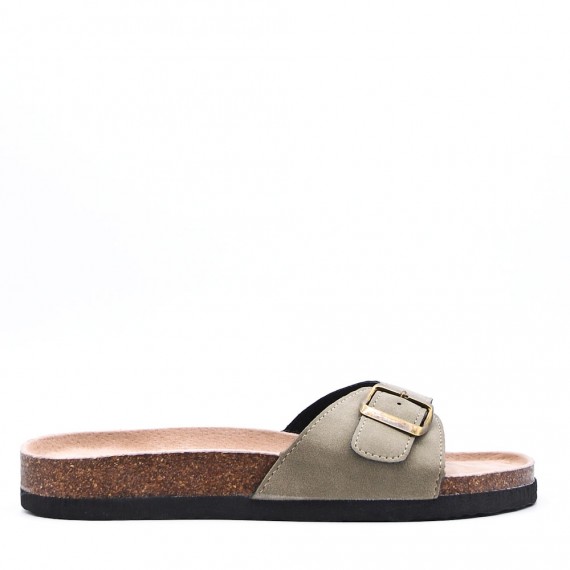 Faux leather slipper