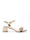 Faux leather heeled sandal