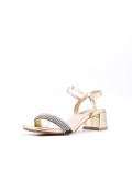 Faux leather heeled sandal