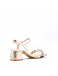 Faux leather heeled sandal