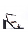 Faux leather heeled sandal