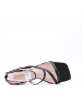 Faux leather heeled sandal