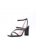 Faux leather heeled sandal