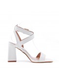 Faux leather heeled sandal