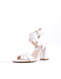 Faux leather heeled sandal