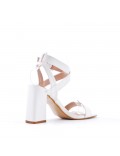 Faux leather heeled sandal