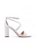 Faux leather heeled sandal