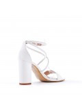 Faux leather heeled sandal