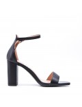 Faux leather heeled sandal