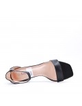 Faux leather heeled sandal