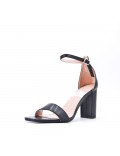 Faux leather heeled sandal