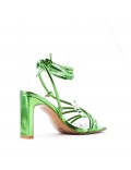 Faux leather heeled sandal