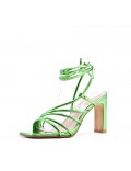 Faux leather heeled sandal