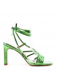 Faux leather heeled sandal