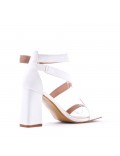 Faux leather heeled sandal