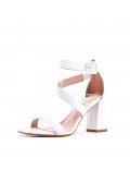 Faux leather heeled sandal