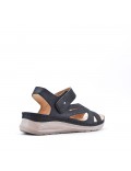 Faux leather wedge sandal