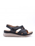 Faux leather wedge sandal