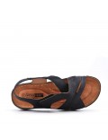 Faux leather wedge sandal