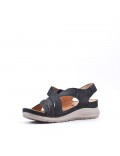 Faux leather wedge sandal