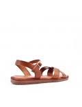 Flat sandals in a material mix for women